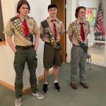 
Court of Honor 18 May 2024
Ryler Christopher Raney, Daniel Joseph Falco and Keegan Warren
Troop #255