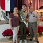 
Eagle Scout Jack "Danger" Crowe with Parents at Court of Honor 12.15.2024